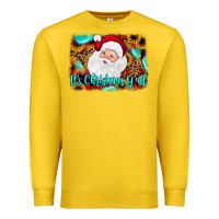 Lemon it's Christmas y'all background Premium Sweatshirt - JahusDesignShop