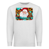 Oatmeal Heather it's Christmas y'all background Premium Sweatshirt - JahusDesignShop