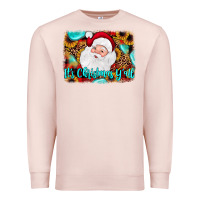 Pale Pink it's Christmas y'all background Premium Sweatshirt - JahusDesignShop