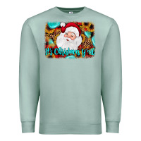 Seafoam it's Christmas y'all background Premium Sweatshirt - JahusDesignShop