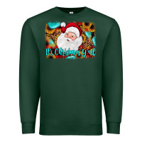 Sports Green it's Christmas y'all background Premium Sweatshirt - JahusDesignShop