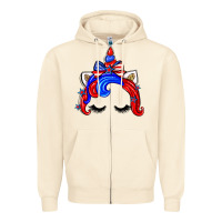 Sandshell 4th of july unicorn Zipper Hoodie - Zillion Design Studio