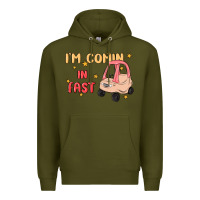 Army Green i'm comin in fast Premium Hoodie - MaliasSmallBusiness