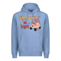 Colony Blue i'm comin in fast Premium Hoodie - MaliasSmallBusiness