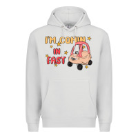 Dove Grey i'm comin in fast Premium Hoodie - MaliasSmallBusiness
