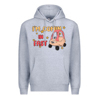 Heather Grey i'm comin in fast Premium Hoodie - MaliasSmallBusiness