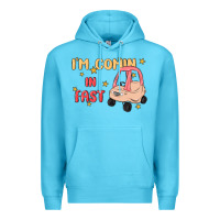 Ocean Blue i'm comin in fast Premium Hoodie - MaliasSmallBusiness