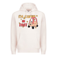 Pale Pink i'm comin in fast Premium Hoodie - MaliasSmallBusiness