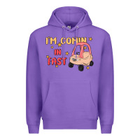Purple i'm comin in fast Premium Hoodie - MaliasSmallBusiness