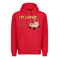 Red i'm comin in fast Premium Hoodie - MaliasSmallBusiness