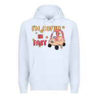 White i'm comin in fast Premium Hoodie - MaliasSmallBusiness
