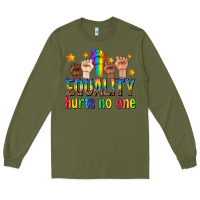 Army Green equality hurts no one with fists Long Sleeve Tee - texasbilliewilder