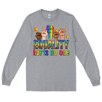 Heather Grey equality hurts no one with fists Long Sleeve Tee - texasbilliewilder