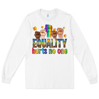 White equality hurts no one with fists Long Sleeve Tee - texasbilliewilder