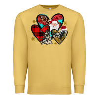 Antique Gold Christmas heart Premium Sweatshirt - JahusDesignShop
