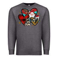 Charcoal Heather Christmas heart Premium Sweatshirt - JahusDesignShop
