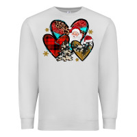 Dove Grey Christmas heart Premium Sweatshirt - JahusDesignShop