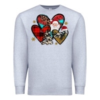 Heather Grey Christmas heart Premium Sweatshirt - JahusDesignShop