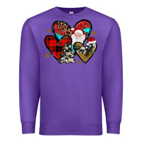 Purple Christmas heart Premium Sweatshirt - JahusDesignShop