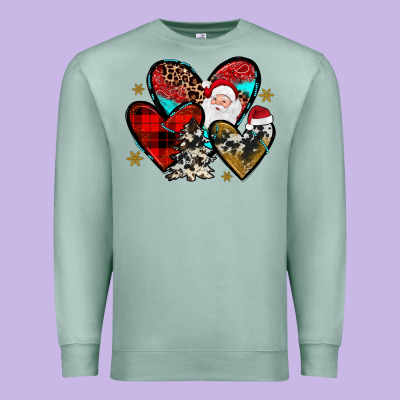 Christmas Heart Premium Sweatshirt Designed By Jahusdesignshop