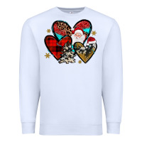 White Christmas heart Premium Sweatshirt - JahusDesignShop
