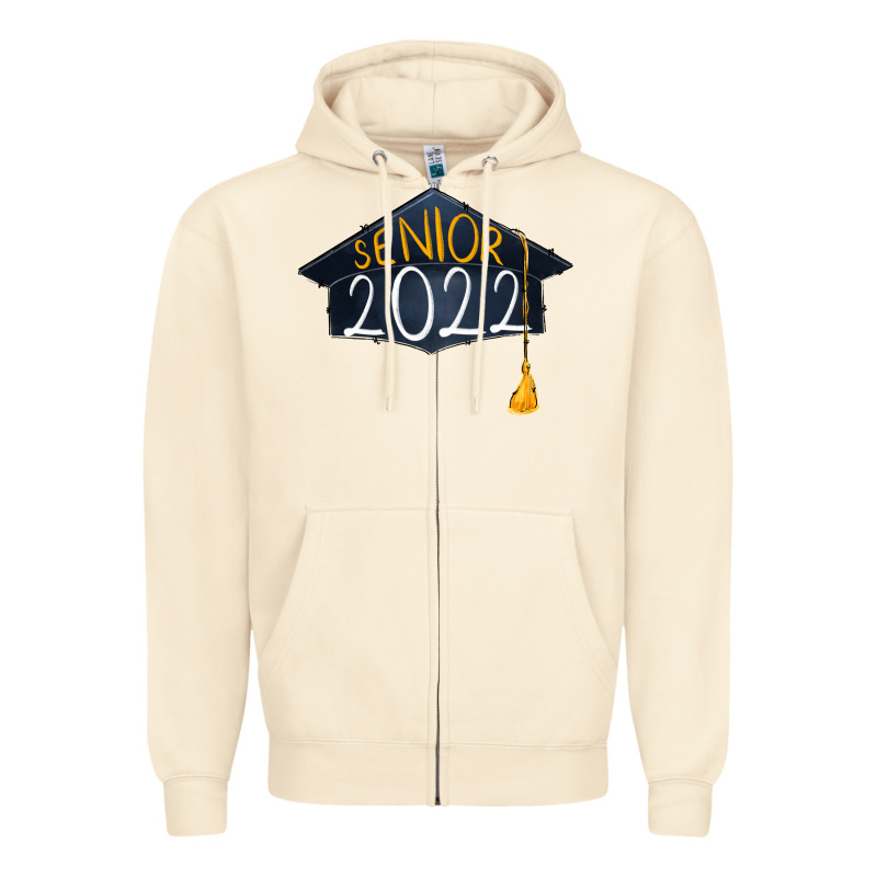 Senior 2022 Graduation Cap Zipper Hoodie by RanaPortraitStore | Teevron