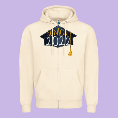 Senior 2022 Graduation Cap Zipper Hoodie Designed By Ranaportraitstore