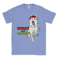 Colony Blue merry and bright white shepherd Classic Tee - RanaPortraitStore
