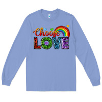 Colony Blue choose love Long Sleeve Tee - texasbilliewilder