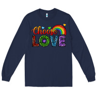 Navy choose love Long Sleeve Tee - texasbilliewilder