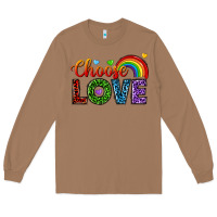 Toasted Coconut choose love Long Sleeve Tee - texasbilliewilder