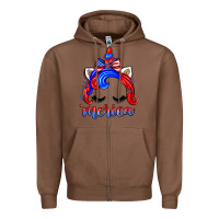 Chestnut 4th of july 'merica unicorn Zipper Hoodie - Zillion Design Studio