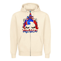 Sandshell 4th of july 'merica unicorn Zipper Hoodie - Zillion Design Studio
