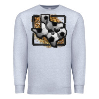Heather Grey leopard soccer texas map Premium Sweatshirt - Jasminsmagicworld