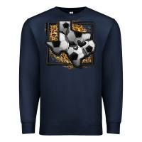 Navy leopard soccer texas map Premium Sweatshirt - Jasminsmagicworld