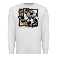 Oatmeal Heather leopard soccer texas map Premium Sweatshirt - Jasminsmagicworld