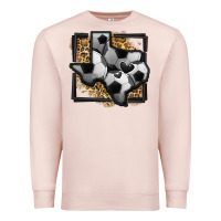 Pale Pink leopard soccer texas map Premium Sweatshirt - Jasminsmagicworld