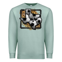 Seafoam leopard soccer texas map Premium Sweatshirt - Jasminsmagicworld