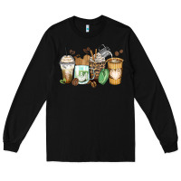 Black latte coffee cups Long Sleeve Tee - Zillion Design Studio