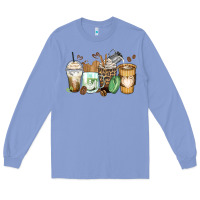 Colony Blue latte coffee cups Long Sleeve Tee - Zillion Design Studio