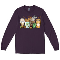 Plum latte coffee cups Long Sleeve Tee - Zillion Design Studio
