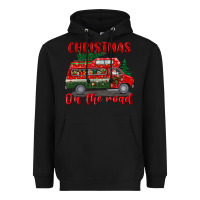 Black christmas on the road Heavyweight Hoodie - BundleAndBundleShop