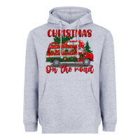 Heather Grey christmas on the road Heavyweight Hoodie - BundleAndBundleShop