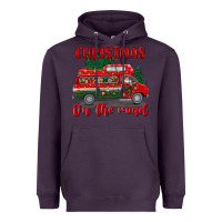 Plum christmas on the road Heavyweight Hoodie - BundleAndBundleShop