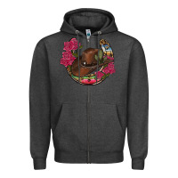 Charcoal Heather western serape horseshoe Zipper Hoodie - RanaPortraitStore
