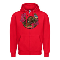 Red western serape horseshoe Zipper Hoodie - RanaPortraitStore