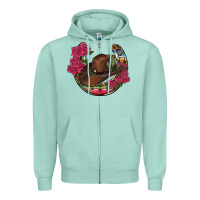 Seafoam western serape horseshoe Zipper Hoodie - RanaPortraitStore