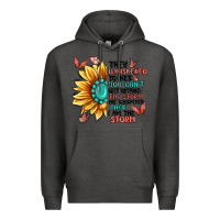 Charcoal Heather they whispered to her you can't withstand the stor Premium Hoodie - MaliasSmallBusiness