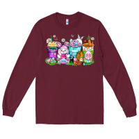 Burgundy easter coffee cups Long Sleeve Tee - Zillion Design Studio