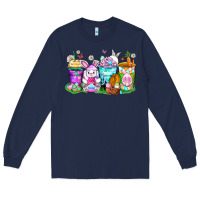 Navy easter coffee cups Long Sleeve Tee - Zillion Design Studio